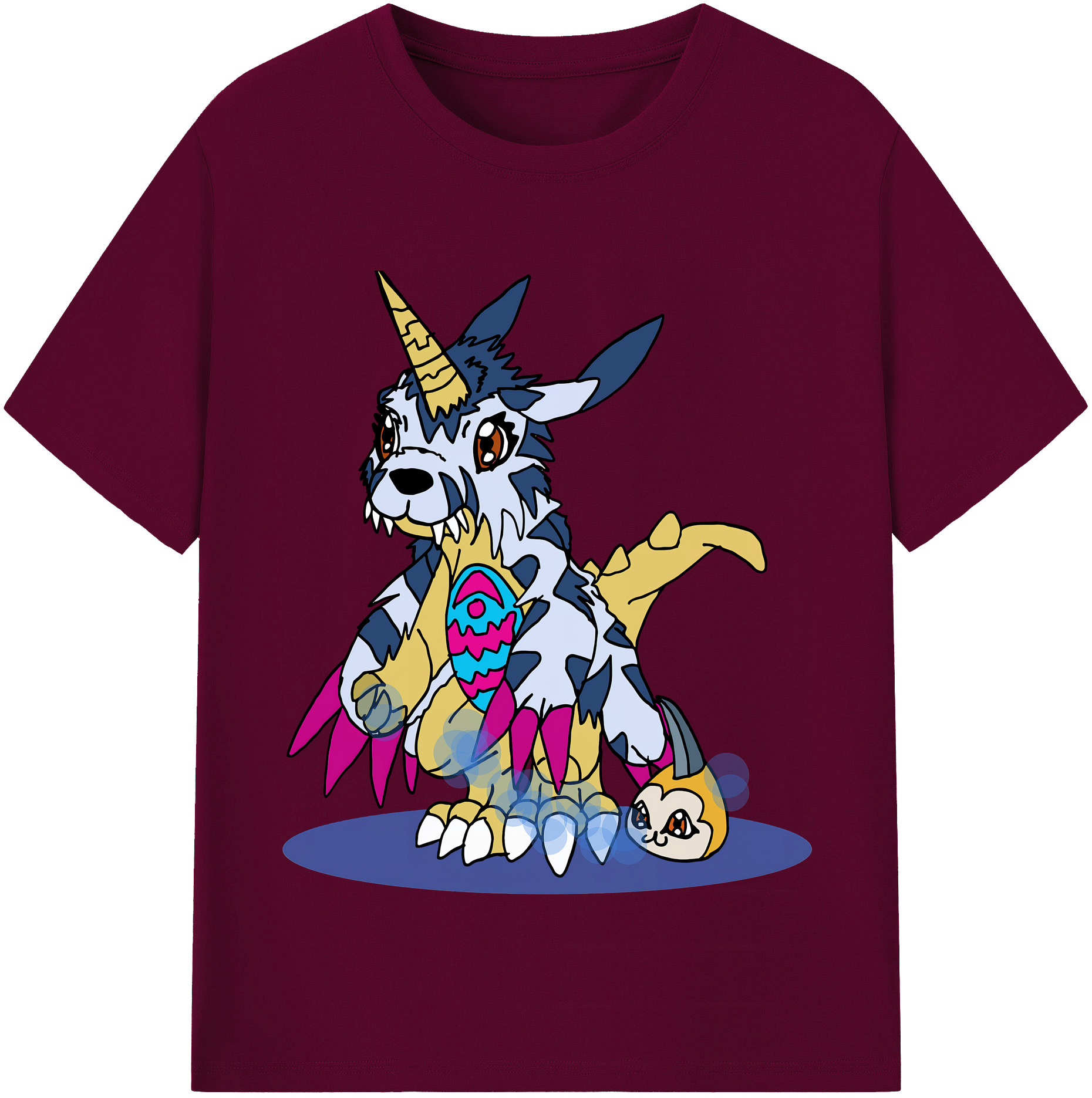 （画像用） Digimon デジタルモンスター/デジモン レディースカジュアルプリントTシャツ（綿100％）